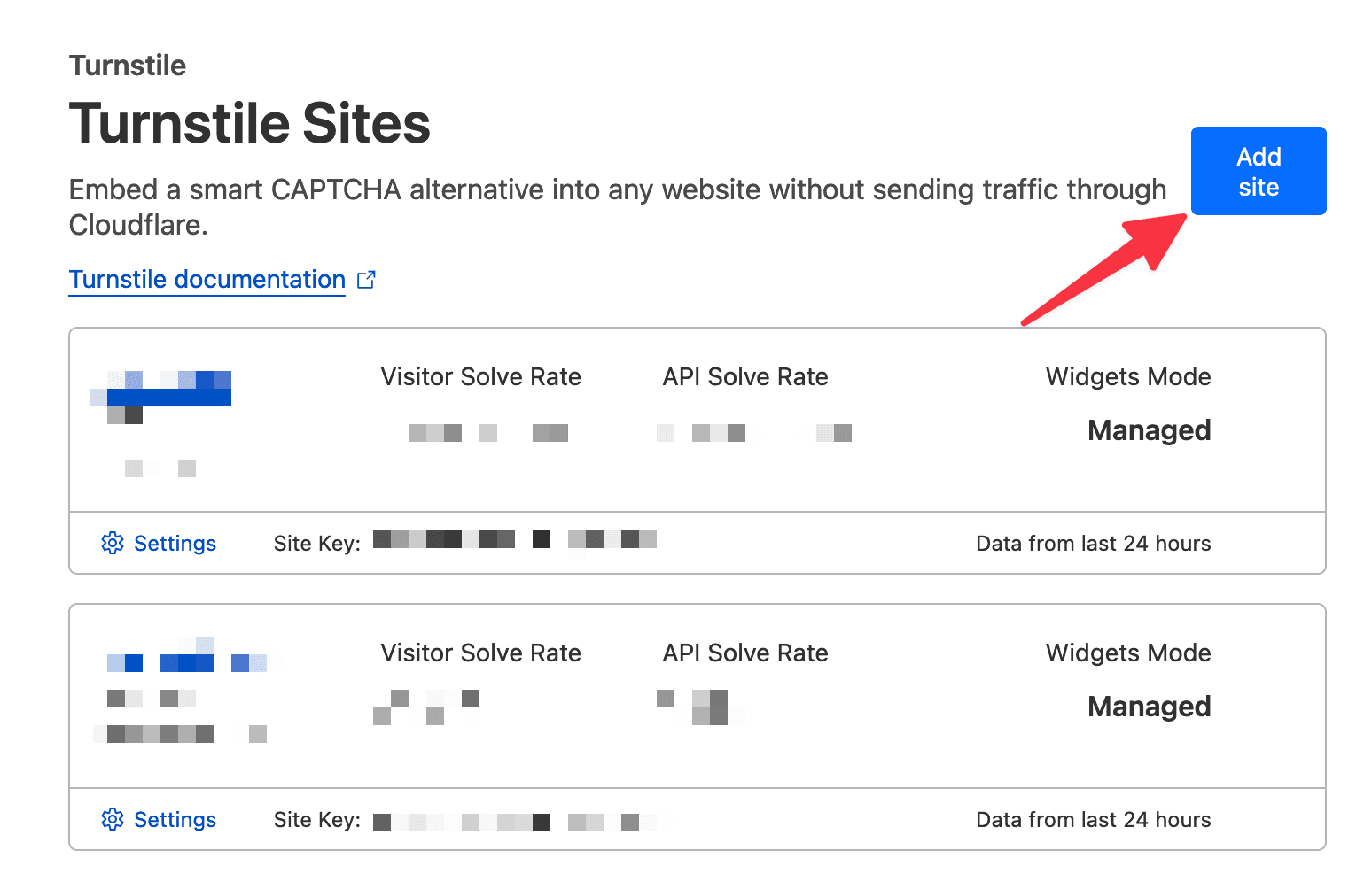 Add a New Cloudflare Turnstile Site