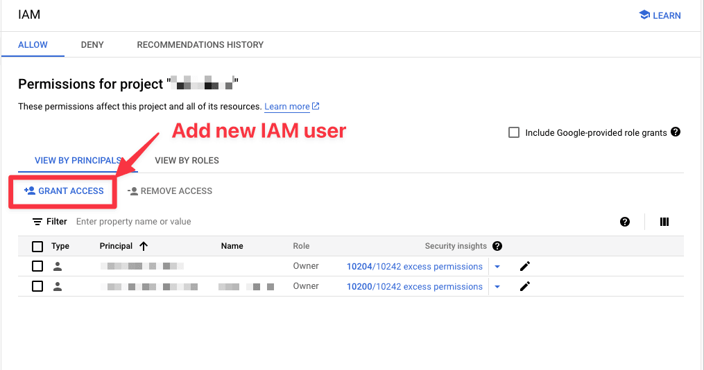 Click Grant Access