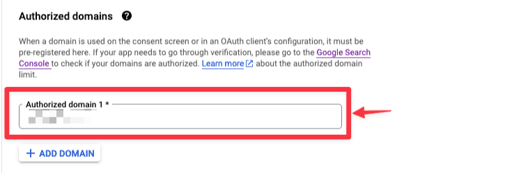 Google OAuth Authorized Domains