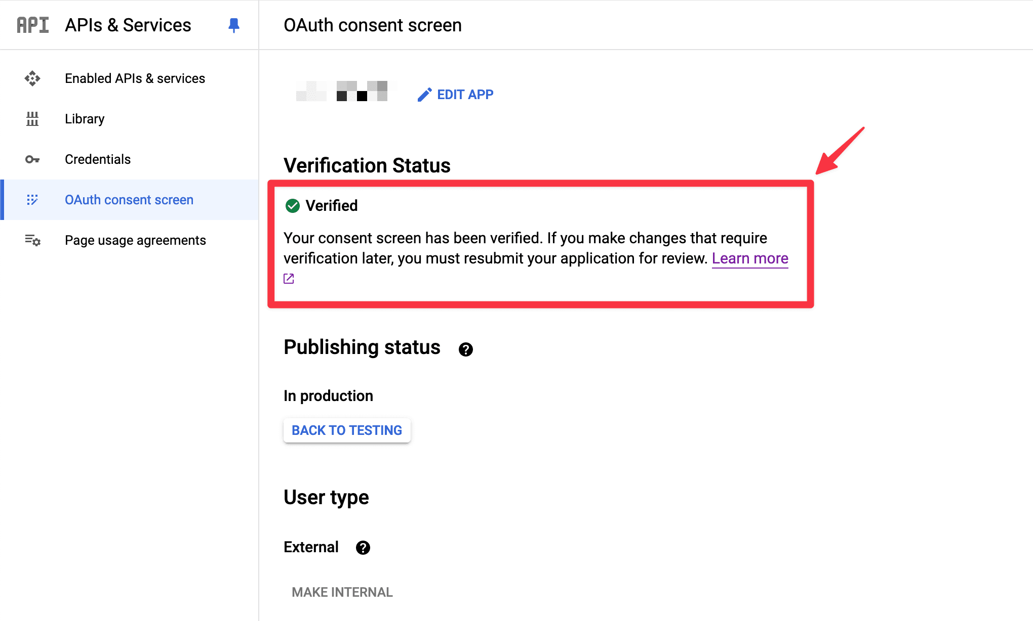 Google OAuth Consent Screen Verified