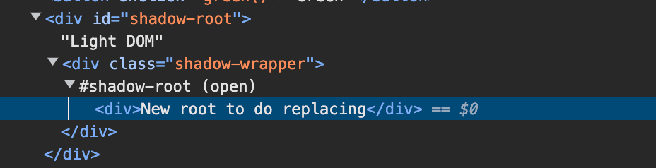 Replaced Shadow Root
